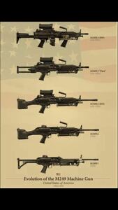 海外製　精密印刷　厚紙　FN ミニミ　M249 インテリア　観賞用に　縦約21cm 横約30cm