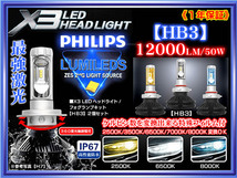 ベンツ/BMW/ミニ/X3【HB3】最新版LEDヘッドライト/フォグランプ1年保証/12000LM.6500K/50W/2個12V.24V/フイルム付/PHILIPS車検対応_画像1