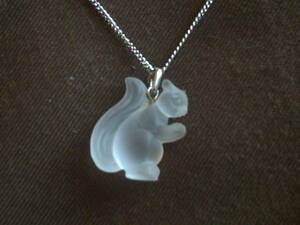 * hand made Vintage crystal glass smoked white squirrel. pendant new goods **