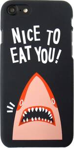SALE ワンコイン500円 JAWS ジョーズ iPhone ケース iPhone6 iPhoneX ケース 対応 ブラック 黒 サメ シャーク
