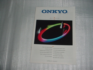  prompt decision!1984 year 8 month ONKYO all product catalog 