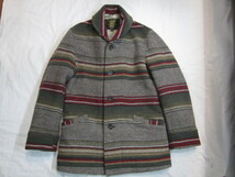 FIDELITY フィデリティ WOOLRICH ウールリッチ ショールカラーネイティブ柄 ウールコート M_画像1