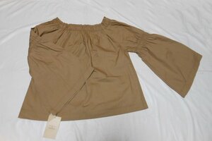 * tag equipped * approximately half-price!*NICE CLAUP/ Nice Claup * off shoru blouse (F)* beige *