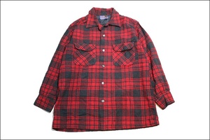 【XL】 50's PENDLETON ペンドルトン ウール シャツ チェック 柄 ボックス バージンウール ビンテージ ヴィンテージ 古着 オールド TI74