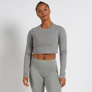 Vanquish Radiate Women's Grey Cropped T Shirt - Medium / Gray