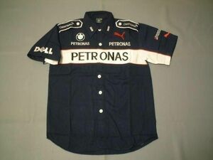 * stock one . sale. * free shipping * worth seeing *BMW*SAUBER* Zauber *F1*Team* stylish ~.* wonderful ~.* beautiful ~.* pit shirt * navy blue *M* new goods *