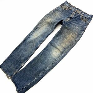 リーバイス ☆ LEVIS 519-02 519 穿き込んだ味◎ デニムパンツ タイト ジーンズ 色落ち◎ W34 定番 アメカジ ストリート 古着MIX■Ja5265