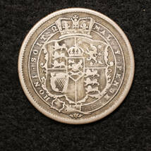 KM#666/イギリス ジョージ3世 1シリング銀貨（1819）[E1296]コイン_画像2