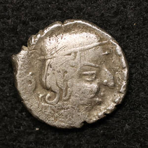 インド・スキタイ王国 西クシャトラパ ルドラシムハ3世時代 ドラクマ銀貨（388-415年）[E1367]古代ギリシャコイン,古代ローマ