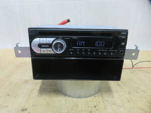 動作品保証付/V2918/クラリオン　CZ109　CDプレーヤー　1DIN AUX CD AM FM　電源配線付き