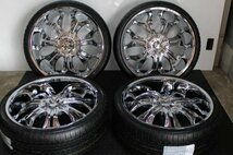 ☆新品 送料無料！ LUXXX ALLOYS ゴッドファーザー オールクローム 26インチアルミホイール 315/40R26 タイヤ付4本セット ハマーH2 HUMMER_画像5