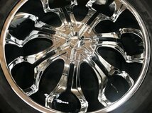 ☆新品 送料無料！ LUXXX ALLOYS ゴッドファーザー オールクローム 26インチアルミホイール 315/40R26 タイヤ付4本セット ハマーH2 HUMMER_画像6