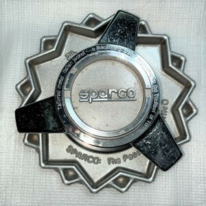 【L-1390】　希少!!　スパルコ　sparco　スクリュー付　センターキャップ　ホイールキャップ　150ミリ　中古　1枚