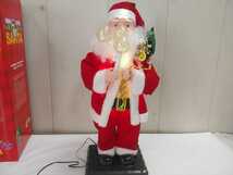 光るサンタ人形【 FIBRE OPTIC SANTA 箱サイズ51×22×18cm 人形50cm 】未使用在庫品 動作OK メロディークリスマス _画像6