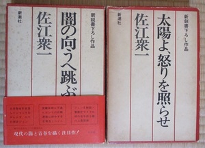 佐江衆一　初版発行本２冊　「太陽よ、怒りを照らせ」　「闇の向こうへ跳ぶ者は」　どちらも新潮社発行・函入り・表紙カバー・クロス装