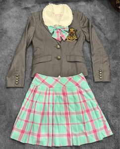 レピピアルマリオ　卒服　卒業　式服　フォーマル　ジャケット　スカート　水色　爽やか　卒業式