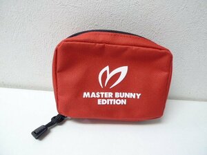 ◆ MASTER BUNNY マスタバニー ゴルフ　ポーチ　赤 ホルダー付き 美品 ミニバッグ