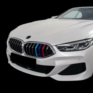 スポーティ全開♪ BMW Mカラー グリル フィン カバー ストライプ モール G14 840i 840d M850i xDrive Mスポーツ 8シリーズ カブリオレ