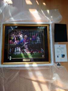 dag out company manufactured Messhi with autograph photograph limitation 30 sheets graphic art "600 Goals in 683 Games"