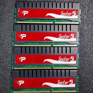 【中古】DDR3メモリ 16GB[4GB4枚組] Patriot G Sector 5PGV316G1600ELQK [DDR3-1600 PC3-12800]