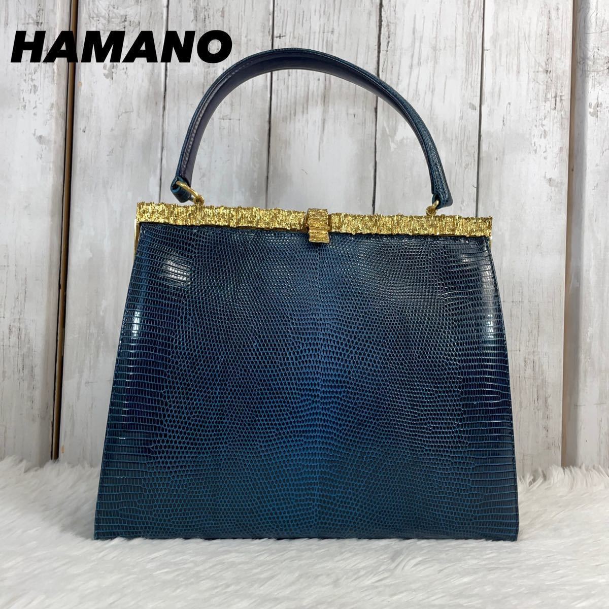 希少 HAMANO 濱野皮革工藝 バッグ ハンドバッグ フォーマルバッグ