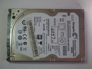 中古動作品・2.5インチHDD Seagete 500GB　SATA