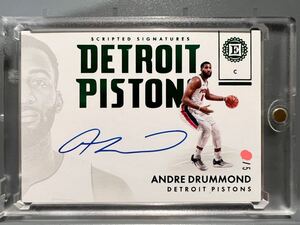 最高級直書5枚限定 Green Auto 17-18 Panini Encased Andre Drummond アンドレ・ドラモンド NBA 直筆 サイン バスケ Bulls ブルズ All-star