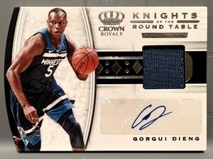 レア選手 Auto Jersey 19 Panini Gorgui Dieng ゴーギー・ジェン NBA 直筆 サイン バスケ Spurs スパーズ T-wolves ユニフォーム