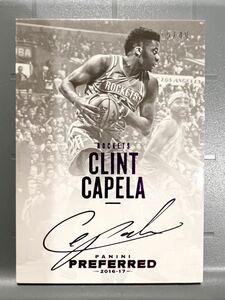 超絶レア高級版直書 Jersey No.15/49 Auto 16 Panini Preferred Clint Capela クリント・カペラ NBA サイン バスケ Hawks ジャージナンバー