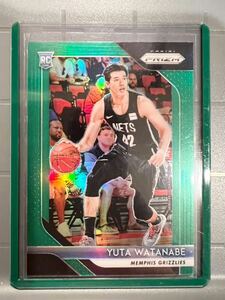 激レア 美品 Green Prizm RC 渡邊雄太 公式 NBA ルーキー カード 2018 Panini Yuta Watanabe 日本代表 ネッツ Nets ユニフォーム バスケ