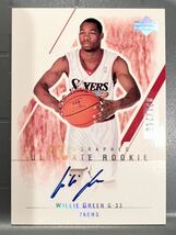 激レア最高級直書 RC Auto 04 Upper Deck Ultimate Willie Green ウィリー・グリーン NBA ルーキー サイン Panini バスケ 76ers 名選手_画像1