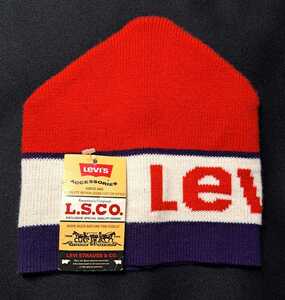 新品未使用 VINTAGE DEADSTOCK LEVIS KNITCAP ACCESSORIES 80年　90年　リーバイス　イタリア製　ビーニー　ニットキャップ Lee wangler