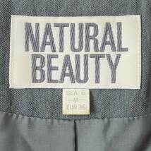 NATURAL BEAUTY　ナチュラルビューティー　日本製　テーラード　ジャケット　Mサイズ　グレー　毛　ウール　100％　4805698_画像5