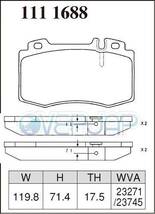 X1111688 DIXCEL Xタイプ ブレーキパッド フロント用 MERCEDESBENZ(メルセデスベンツ) W209 209376 2003～ AMG CLK55 フロント：4POT_画像2