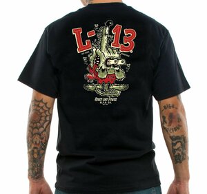 ★ラッキー13 Tシャツ LUCKY13 FINK U 黒 M 新品 ラット フィンク モンスター rat bat hot rod coop アメ車