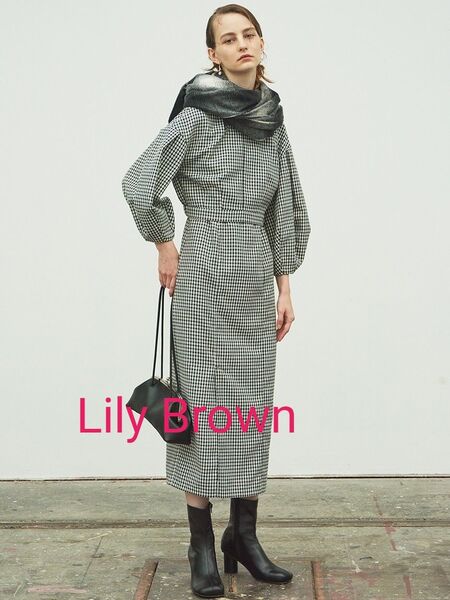 Lily Brown　3WAYセットワンピース 　チェック　１