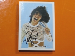  idol card * Saijo Hideki _ water _ja(1970 period _ small size Pro my do_ Showa Retro * cheap sweets dagashi shop * autograph * mountain .)