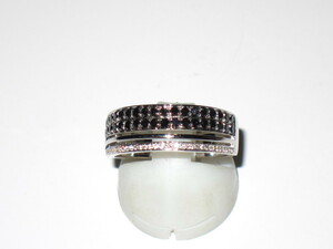 * rare # ring # prompt decision # black diamond * diamond total 0.67ct#K18 white gold #4.9g#17 number # secondhand goods #