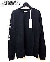 M 新品【SATURDAYS NEW YORK CITY Saturdays Stencil L/S Tee NYC サタデーズ ニューヨーク シティー ロンTシャツ ステンシル カットソー】_画像3