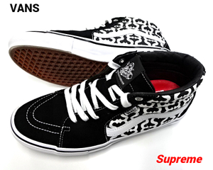 11.0(29cm)【VANS Skate Grosso Mid (Supreme S) Black/White VN0A5KS15XH ヴァンズ バンズ シュプリーム S スニーカー 2021ss】 