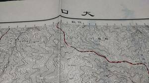 古地図 　大口　宮崎県　熊本県　　地図　地形図　資料　46×57cm　　明治34年測量　大正15年印刷　発行　A　書き込み
