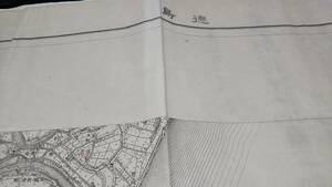 　古地図 　徳島　地図　資料　46×57cm　（書き込み多し表裏）裏打ち　明治29年測量　　大正9年印刷　発行　B2212