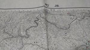 　古地図 　原町　福島県　地図　資料　46×57cm　（書き込み多し表裏）　明治41年測量　　明治44年印刷　発行　B2212