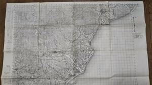 　古地図 　静岡　戦前　大型　地図　資料　　106×78cm　秘　　　昭和20年製版　発行　参謀本部B2212