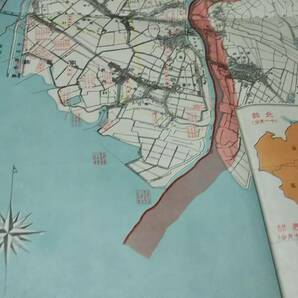  古地図  大東京全図 中央部方面 地図 資料 ７８×54cm  昭和7年印刷 発行 B2212の画像6
