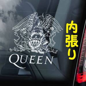 ◆送無【Queen/クイーン】内張り@カーステッカー@110×100mm@内貼り*カー ステッカー ウインドウ シール Rockバンド クィーン@M1 2553-5