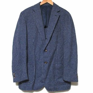  beautiful goods STILE LATINO stay rela Tino step return .3B single wool tailored jacket black × blue × white C1102