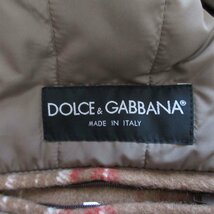 良品 DOLCE&GABBANA ドルチェ&ガッバーナ チェック柄 エルボーパッチ 中綿 コーデュロイ ジャケット ブルゾン 52 マルチカラー_画像5