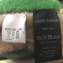 美品 21AW SOFIE D'HOORE ソフィードール チェック柄 リバーシブル ラップ ウール ワンピース サイズ36 ピンク系×グリーン系 C1104_画像7