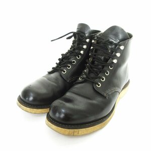 良品 RED WING レッドウイング 8165 99年製 犬タグ アイリッシュセッター CLASSIC PLAIN TOE ブーツ 7 1/2 約25.5cm 黒 ブラック